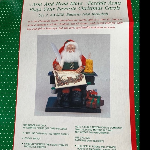 Vintage Animated Musical moving vintage Santa  works,plz check video sound is on - Picture 3 of 5
